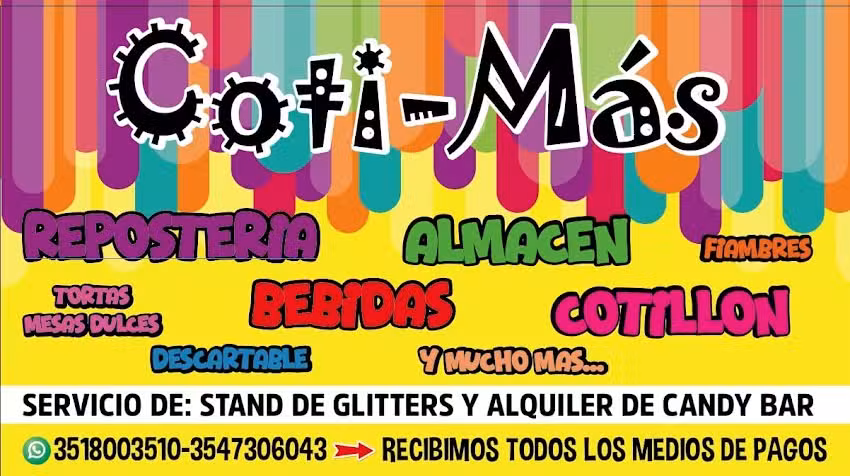 COTI-M&Aacute;S COTILLON,PASTELERIA,ALMACEN
